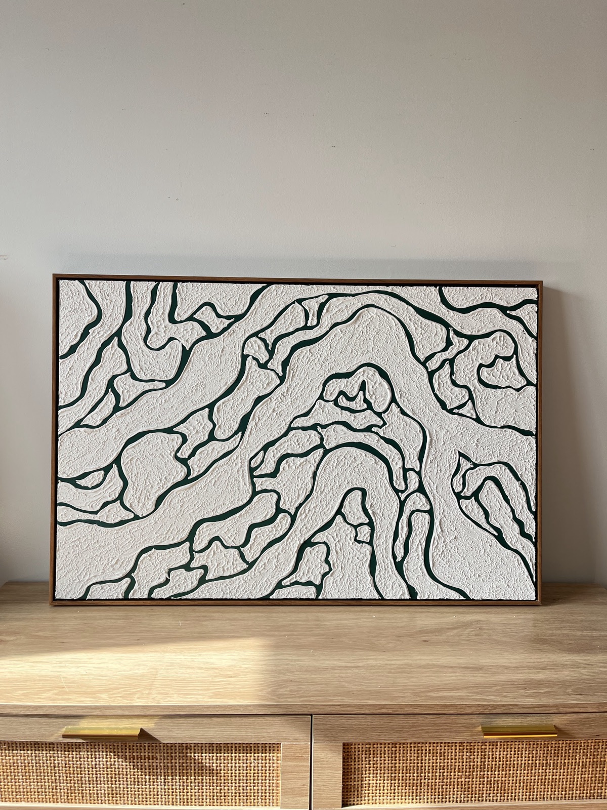 Relief painting by Nate Stegemiller