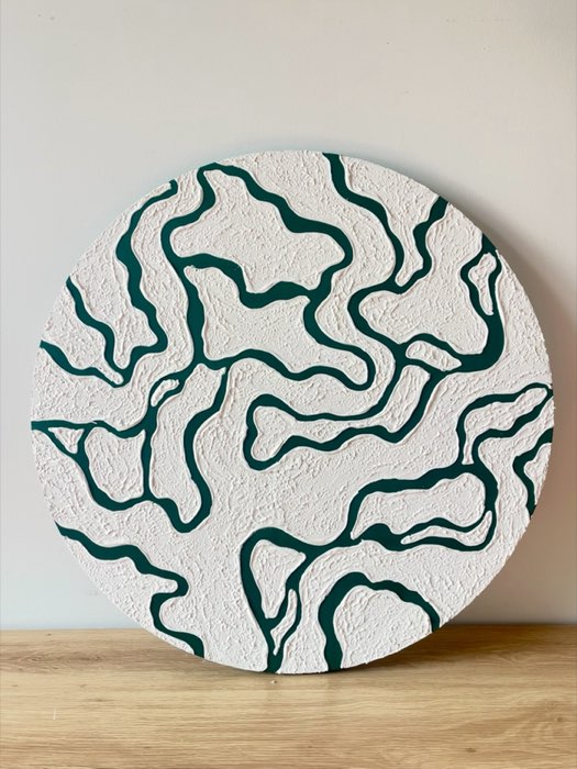 Relief painting by Nate Stegemiller