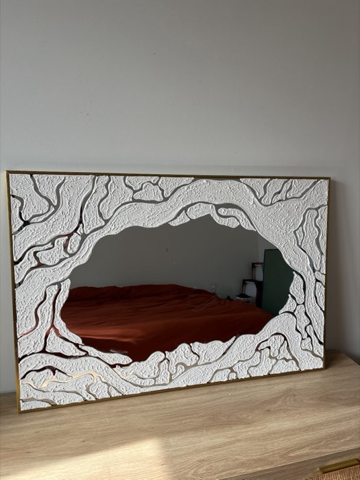 Relief painting by Nate Stegemiller