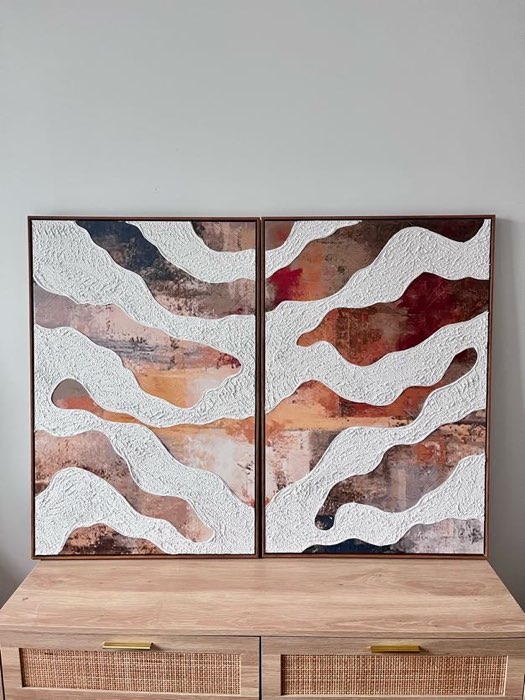 Relief painting by Nate Stegemiller