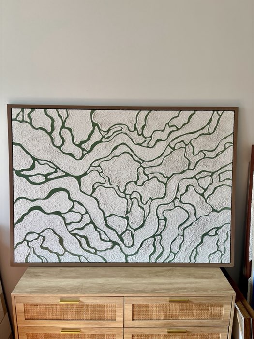 Relief painting by Nate Stegemiller