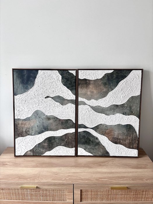 Relief painting by Nate Stegemiller