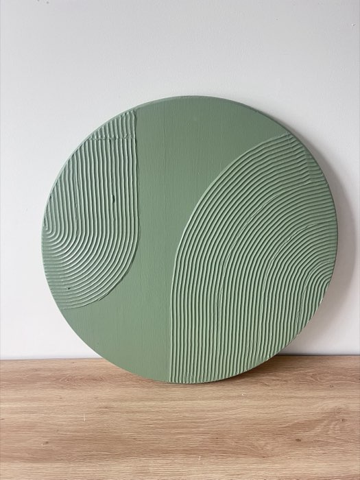 Relief painting by Nate Stegemiller