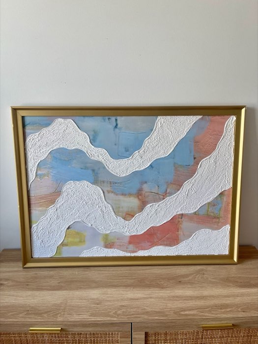 Relief painting by Nate Stegemiller