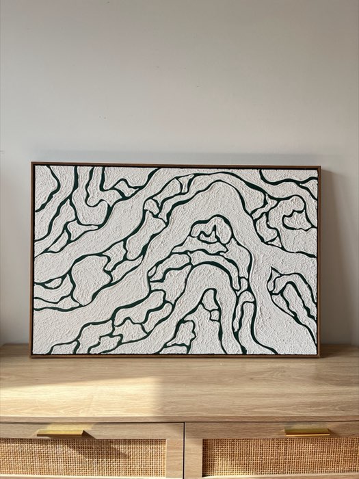 Relief painting by Nate Stegemiller