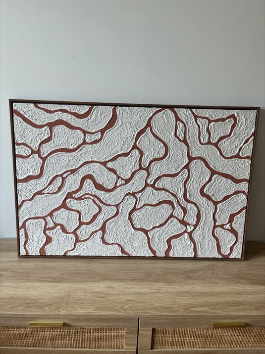 Relief painting by Nate Stegemiller