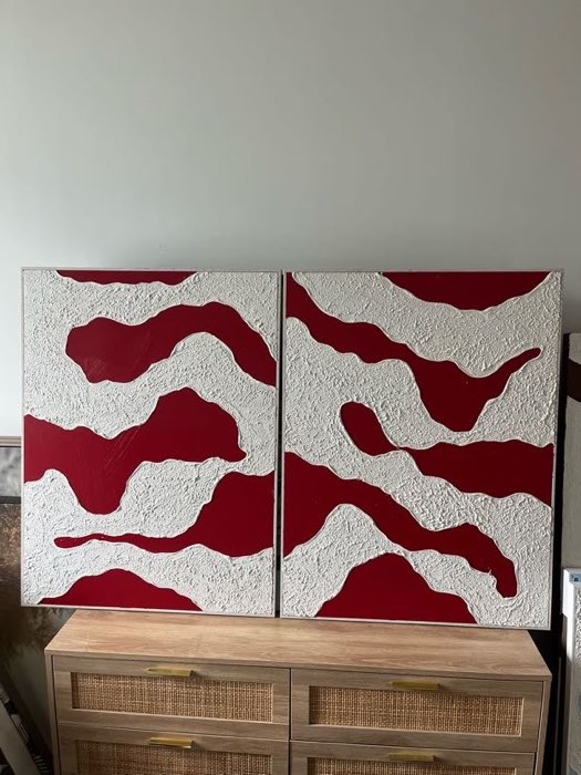 Relief painting by Nate Stegemiller