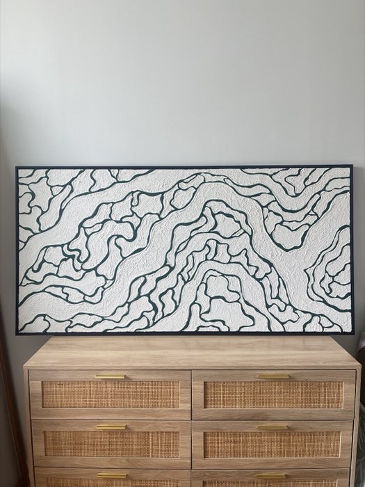 Relief painting by Nate Stegemiller