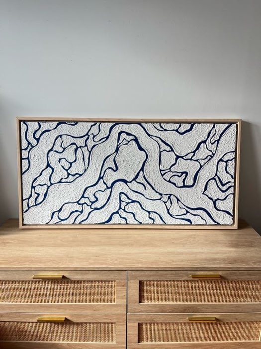 Relief painting by Nate Stegemiller