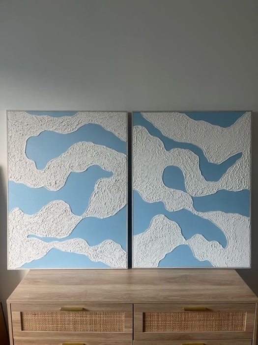 Relief painting by Nate Stegemiller