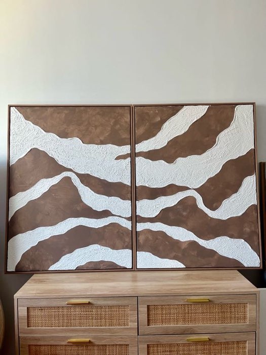 Relief painting by Nate Stegemiller