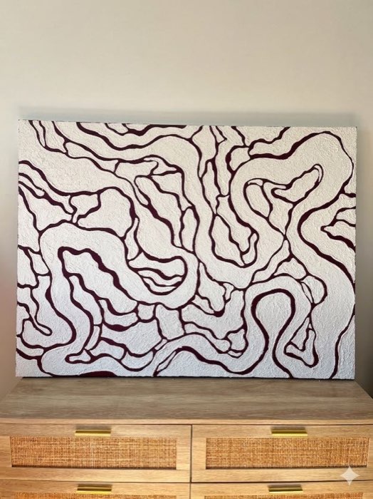 Relief painting by Nate Stegemiller