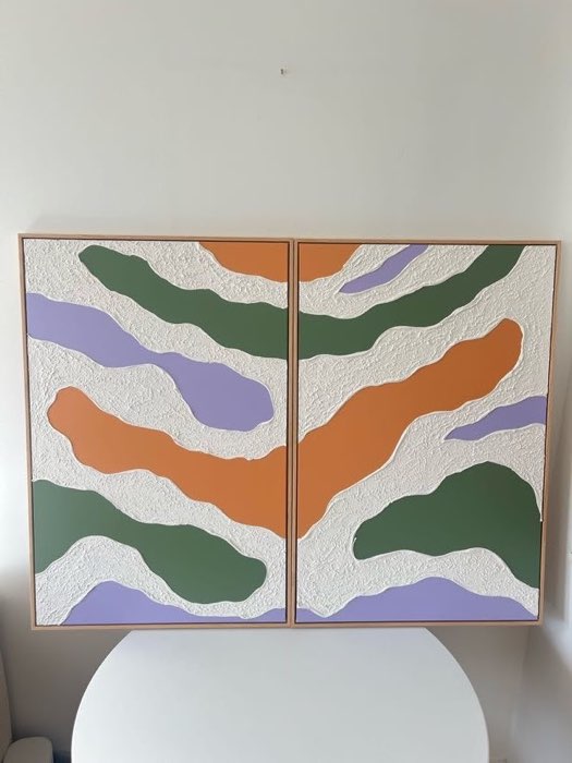 Relief painting by Nate Stegemiller