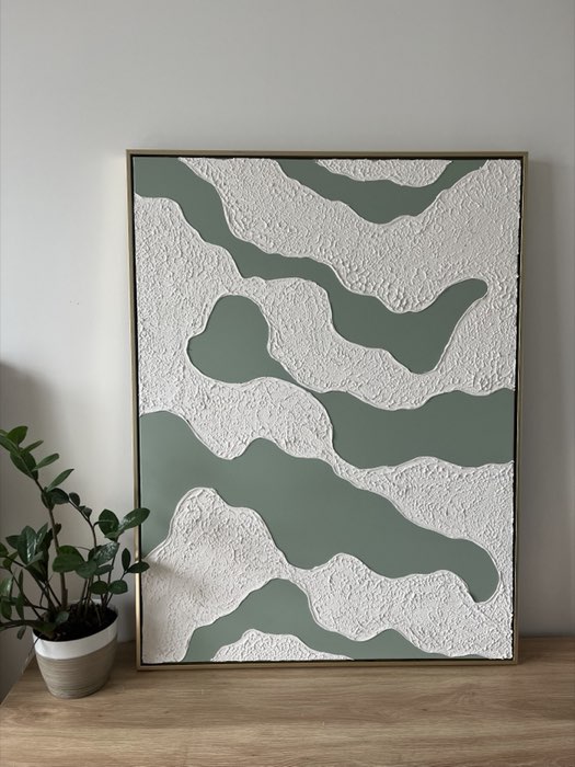 Relief painting by Nate Stegemiller