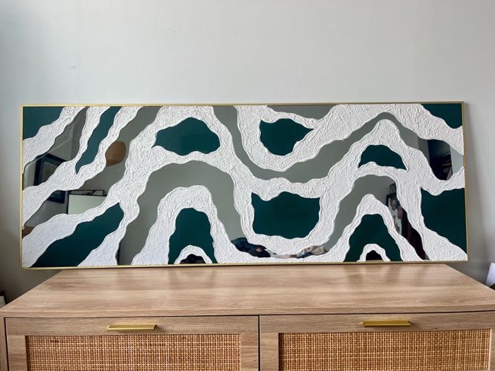 Relief painting by Nate Stegemiller