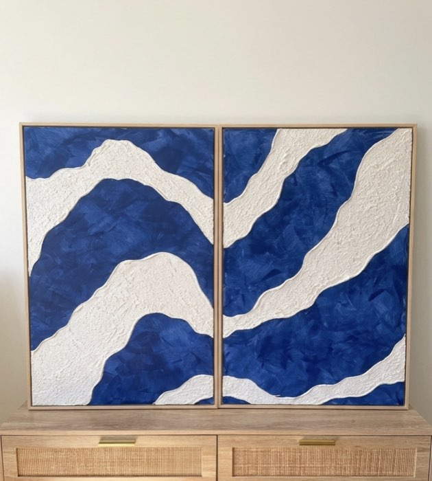 Relief painting by Nate Stegemiller