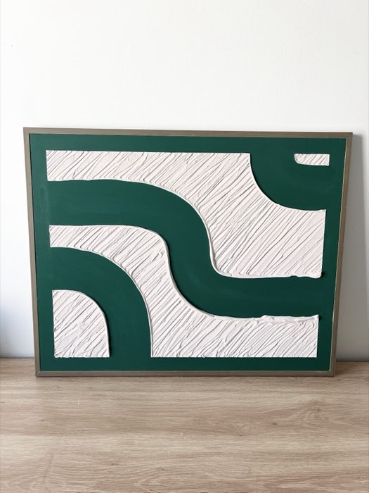 Relief painting by Nate Stegemiller