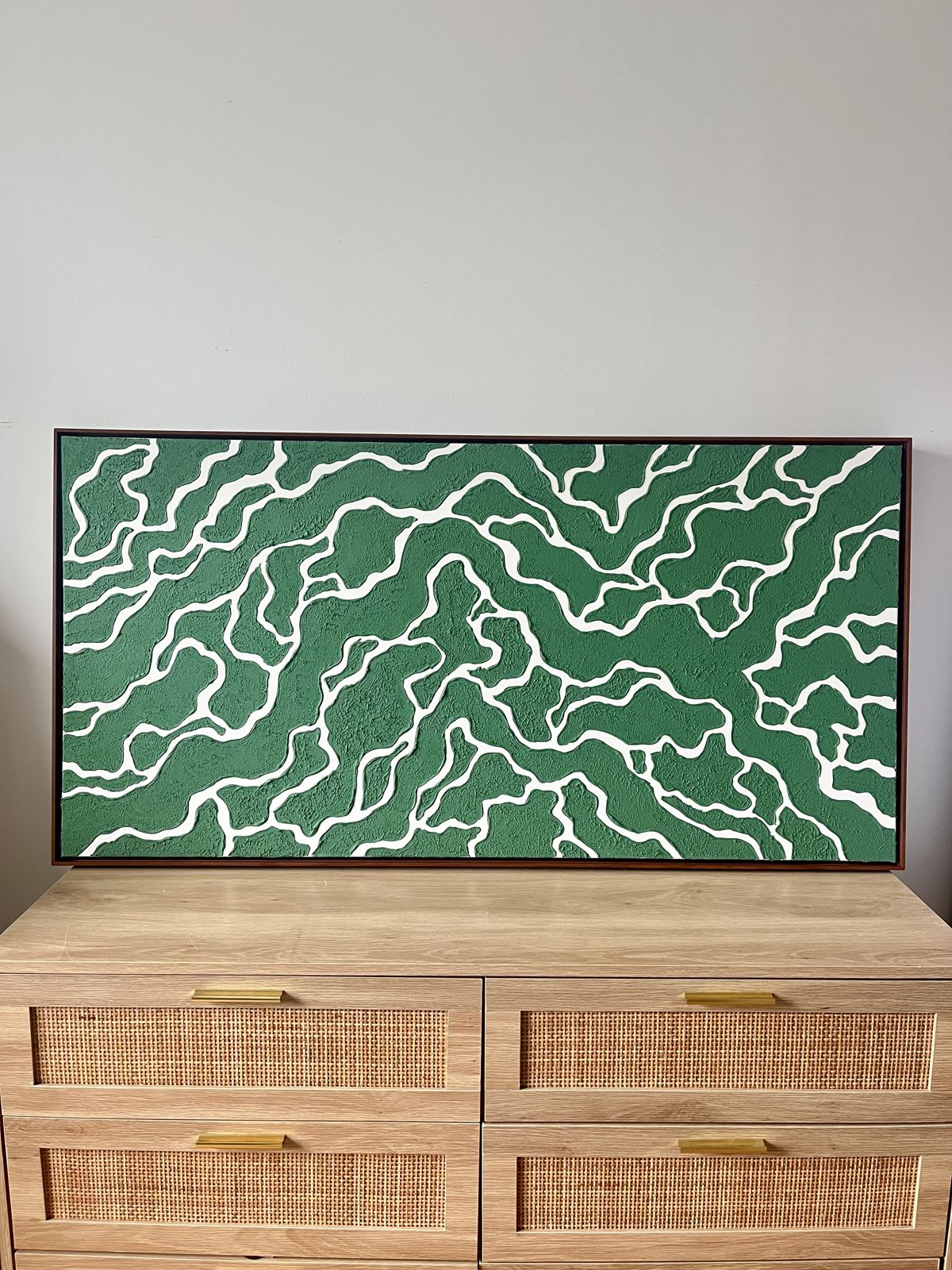 Relief painting by Nate Stegemiller