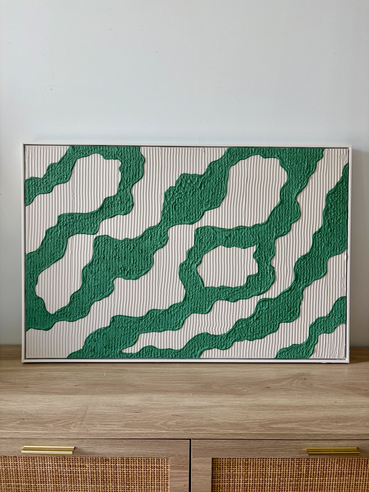 Relief painting by Nate Stegemiller