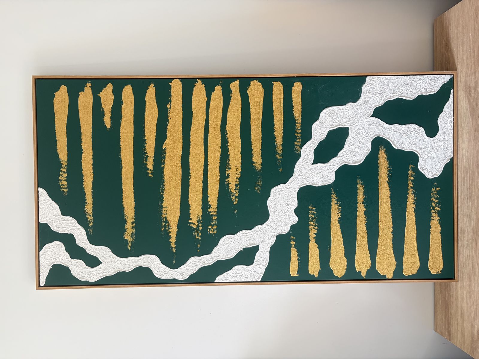 Relief painting by Nate Stegemiller