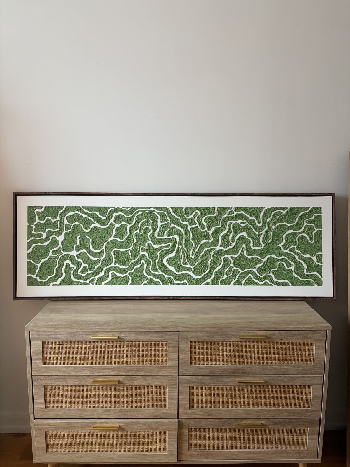 Relief painting by Nate Stegemiller