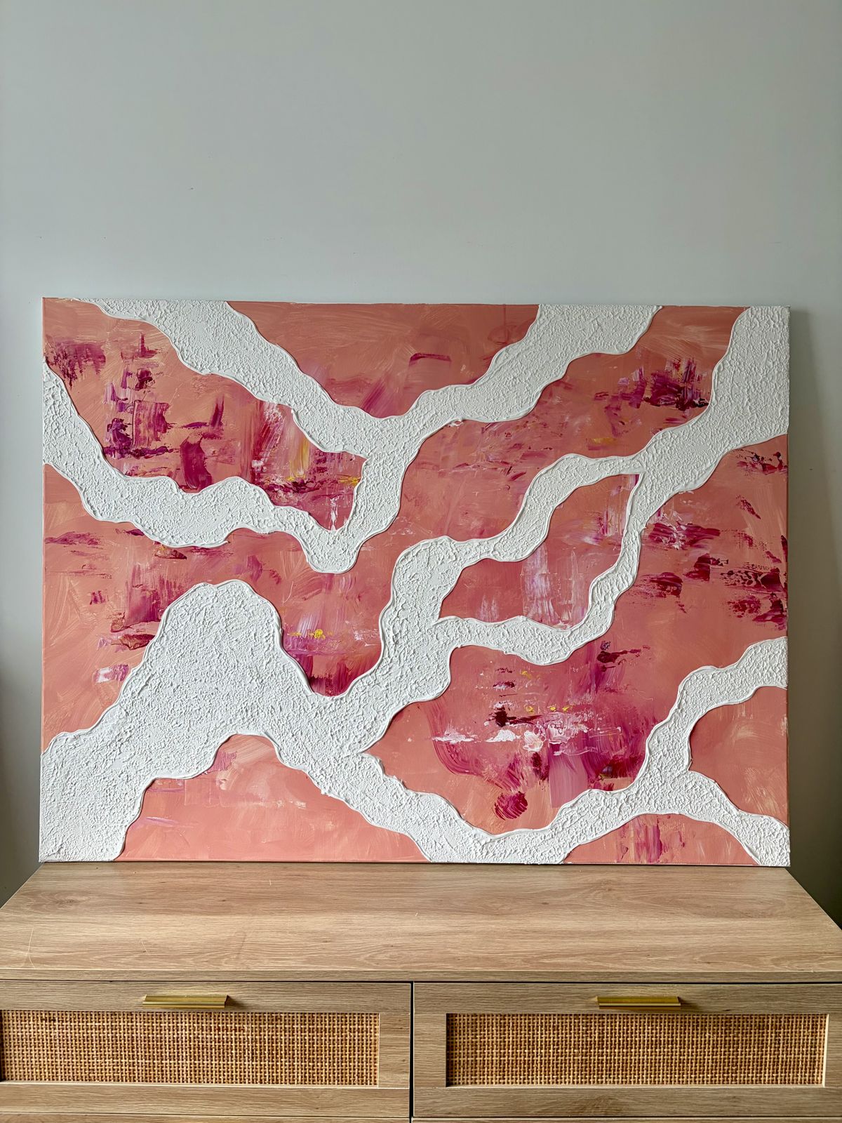 Relief painting by Nate Stegemiller