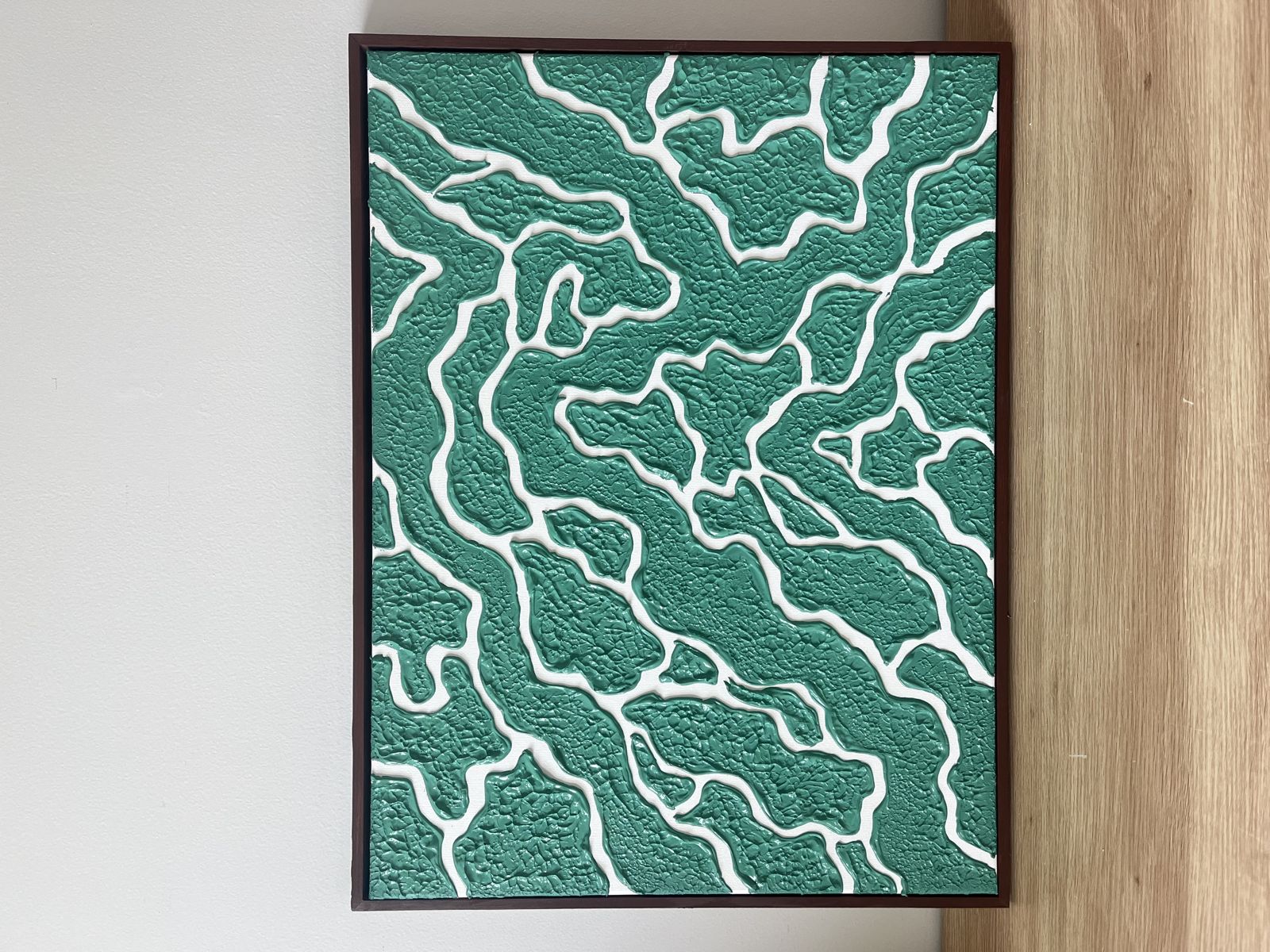 Relief painting by Nate Stegemiller