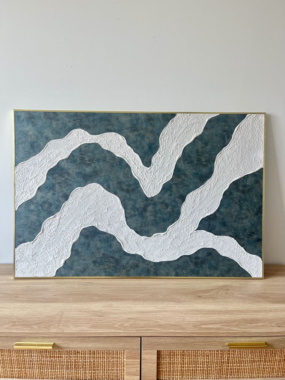 Relief painting by Nate Stegemiller