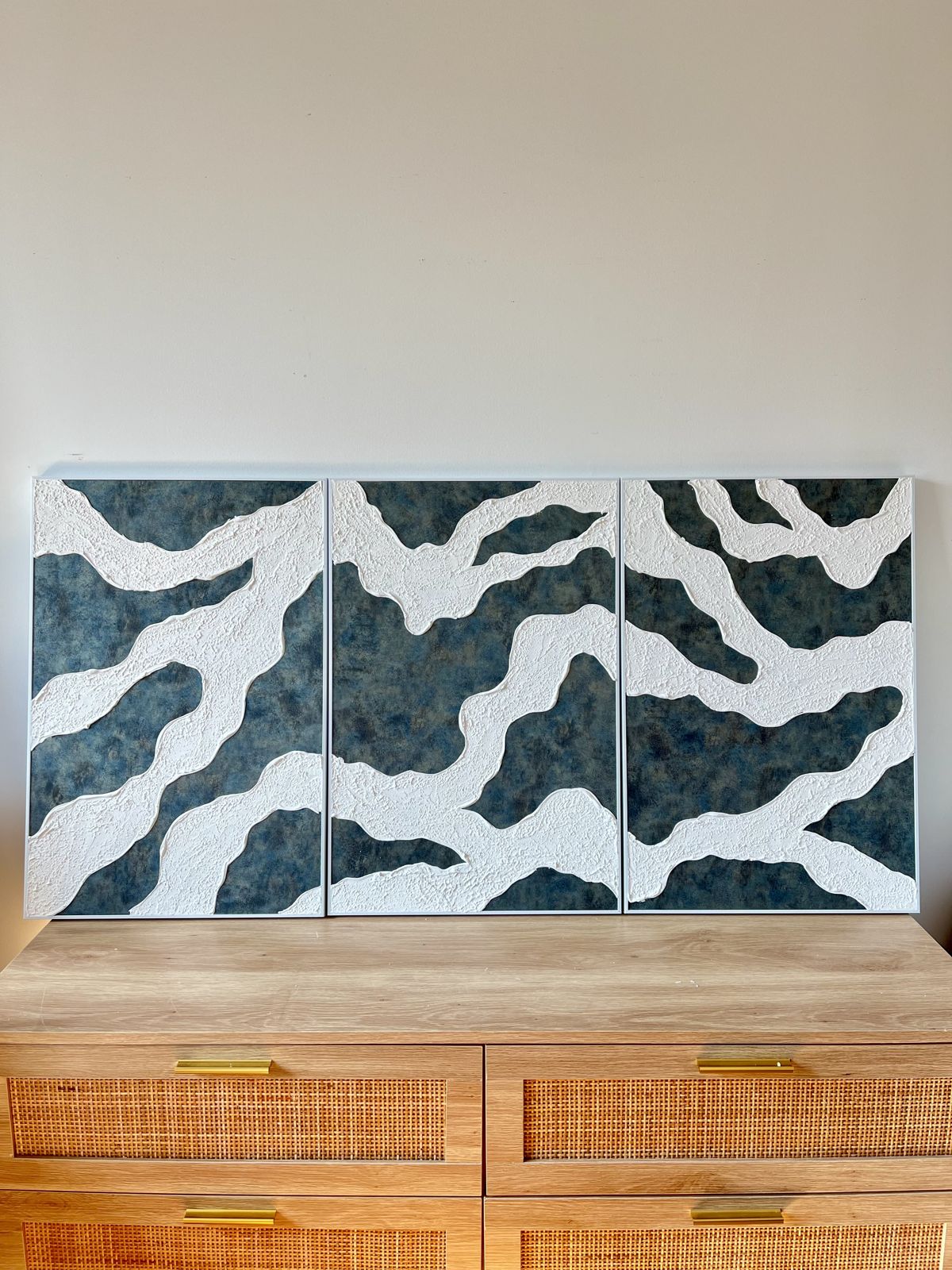 Relief painting by Nate Stegemiller