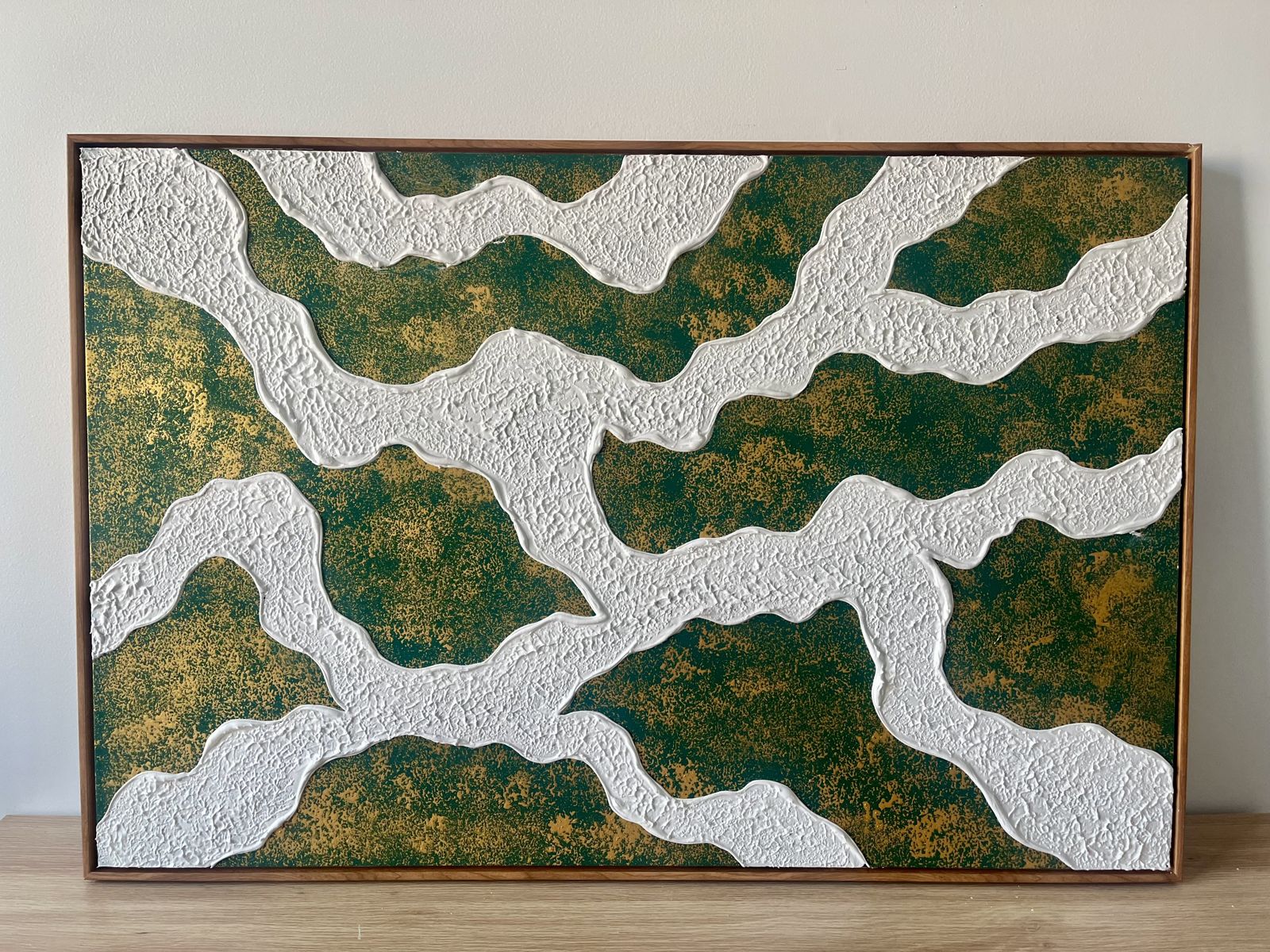 Relief painting by Nate Stegemiller