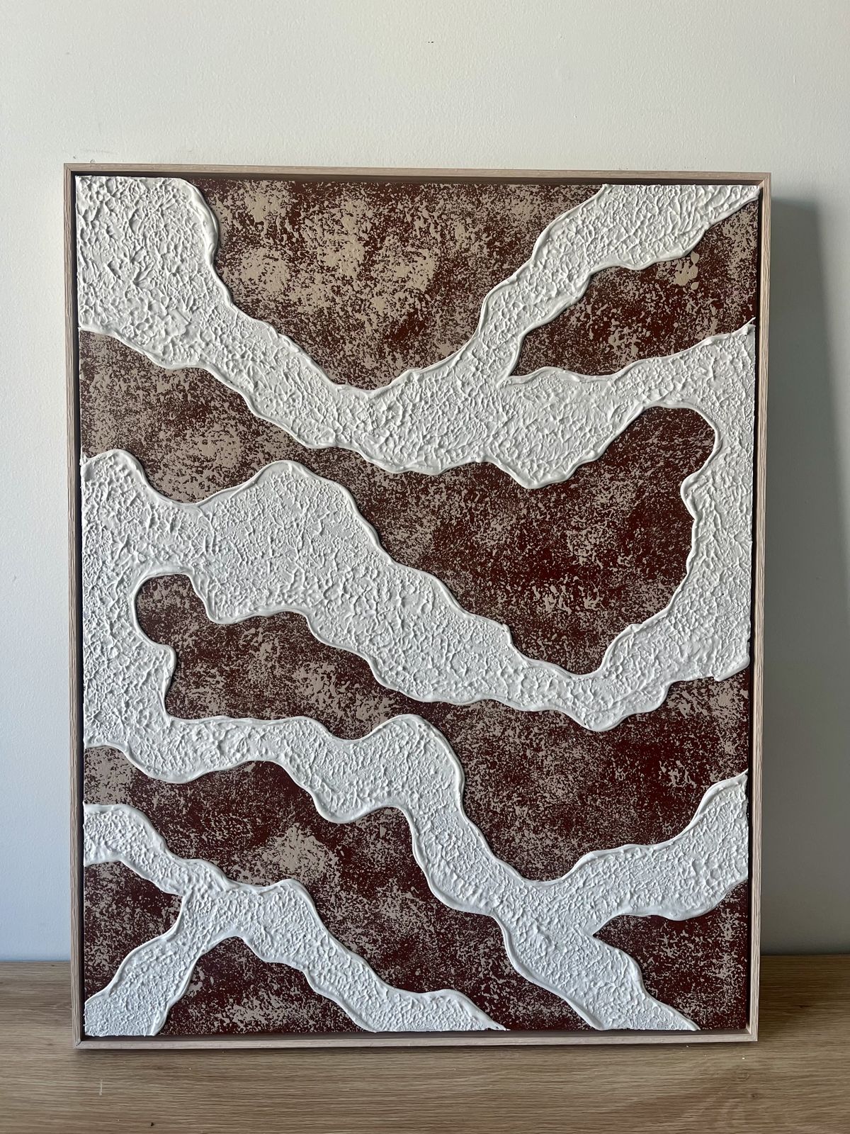 Relief painting by Nate Stegemiller